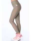 Leggings mit transparentem Khaki-Streifen MR13861 – Online-Shop – Boutique